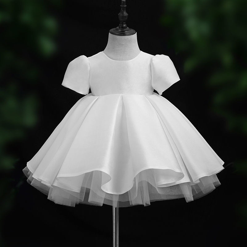 Đầm công chúa trơn dài tay 🐣ngắn tay  phồng xinh cho bé gái kèm cài 🐣