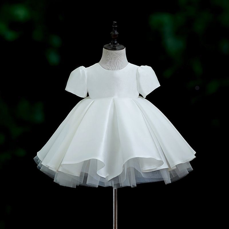 Đầm công chúa trơn dài tay 🐣ngắn tay  phồng xinh cho bé gái kèm cài 🐣