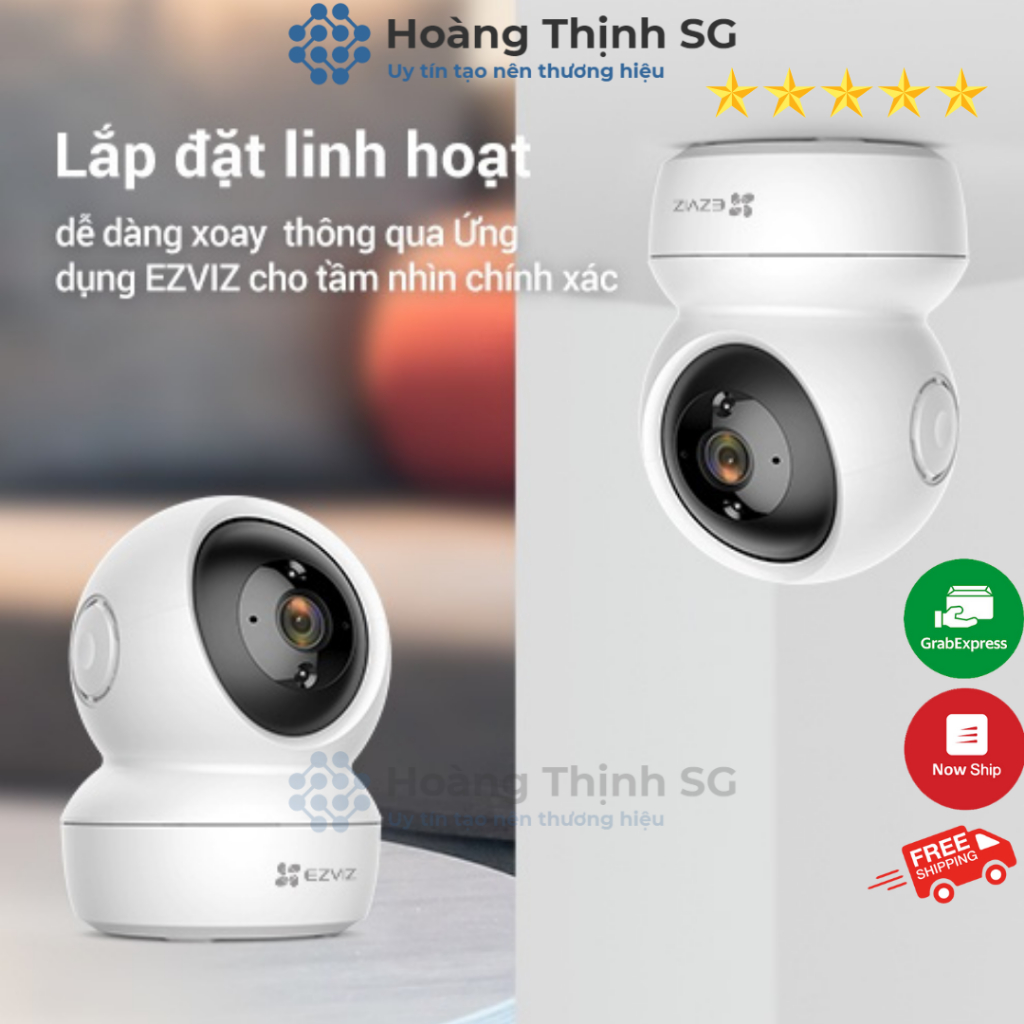 Camera Wifi EZVIZ C6N 2Mpx HD1080p, Xoay 360, đàm thoại 2 chiều, camera trong nhà C6N 2Mpx bảo hành 24 tháng