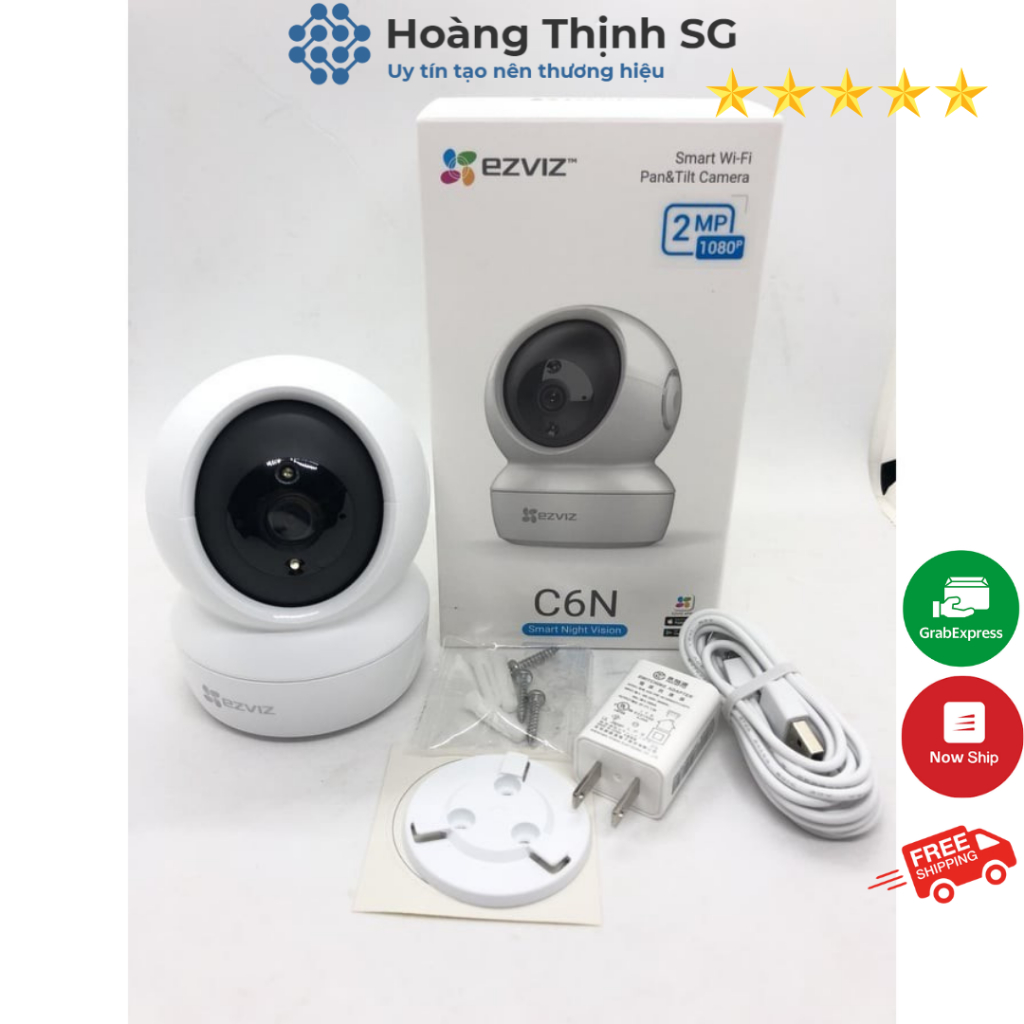 Camera Wifi EZVIZ C6N 2Mpx HD1080p, Xoay 360, đàm thoại 2 chiều, camera trong nhà C6N 2Mpx bảo hành 24 tháng