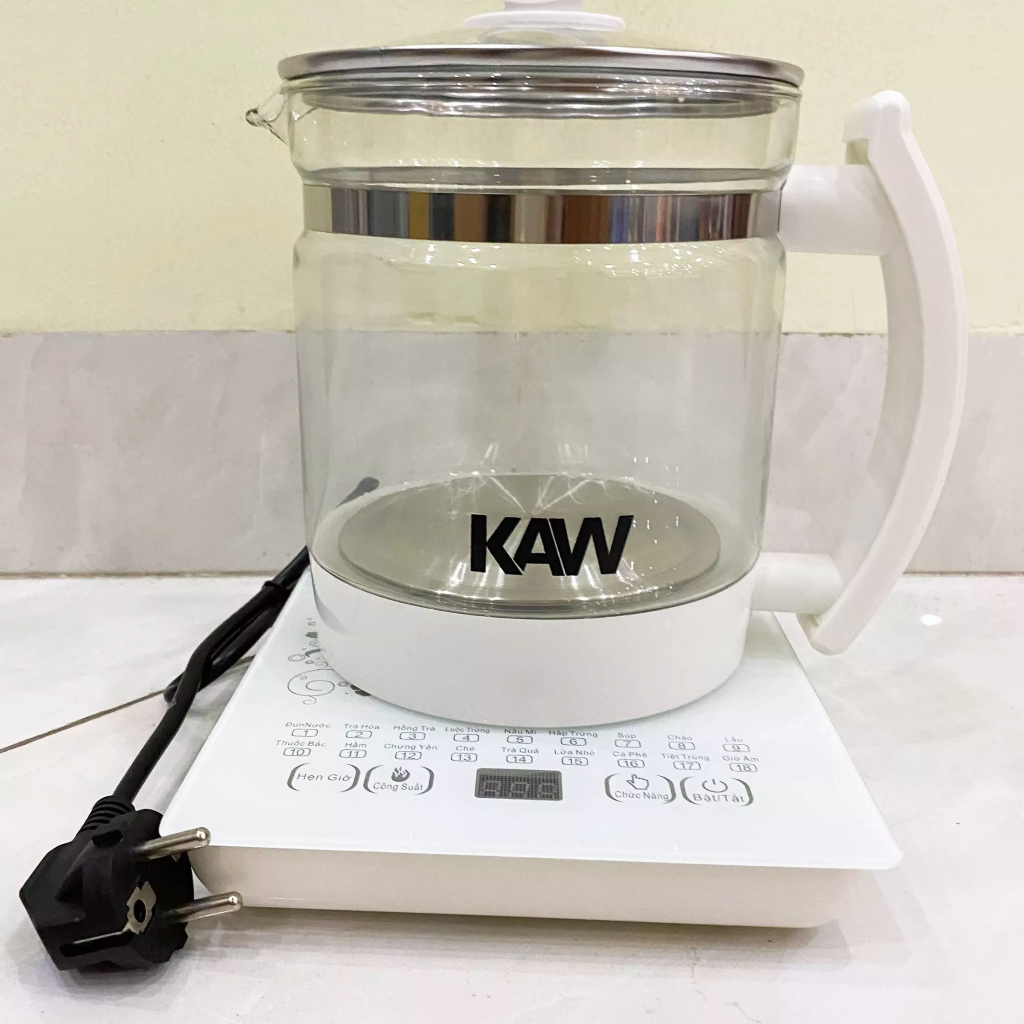 Ấm Điện Đa Năng KAW KAD 1.8L - Bình Đun Nước 18 Chức Năng Nấu
