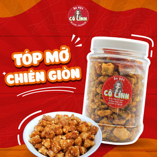 Tóp mỡ chiên giòn, tóp mỡ rim mắm tỏi chiên giòn thơm ngon hủ 150gr / 500gr - ăn vặt cô linh