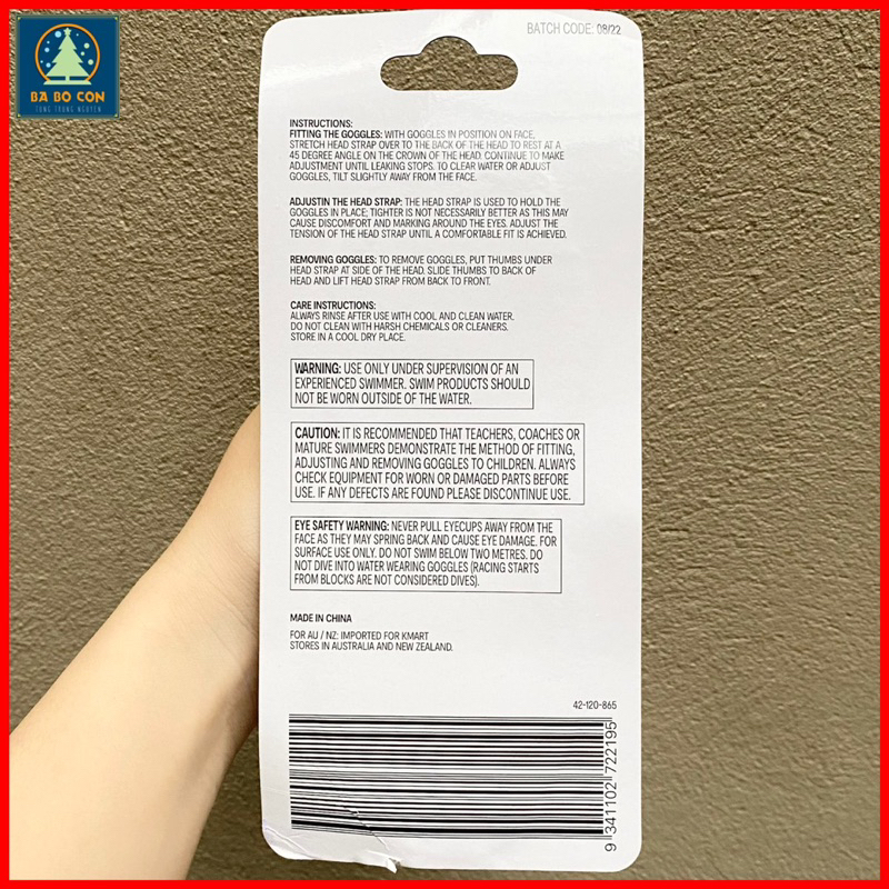 [ CHÍNH HÃNG ] Kính bơi trẻ em Anko size 3-6 tuổi, điều chỉnh được cầu kính và dây kính, chống tia UV 100%