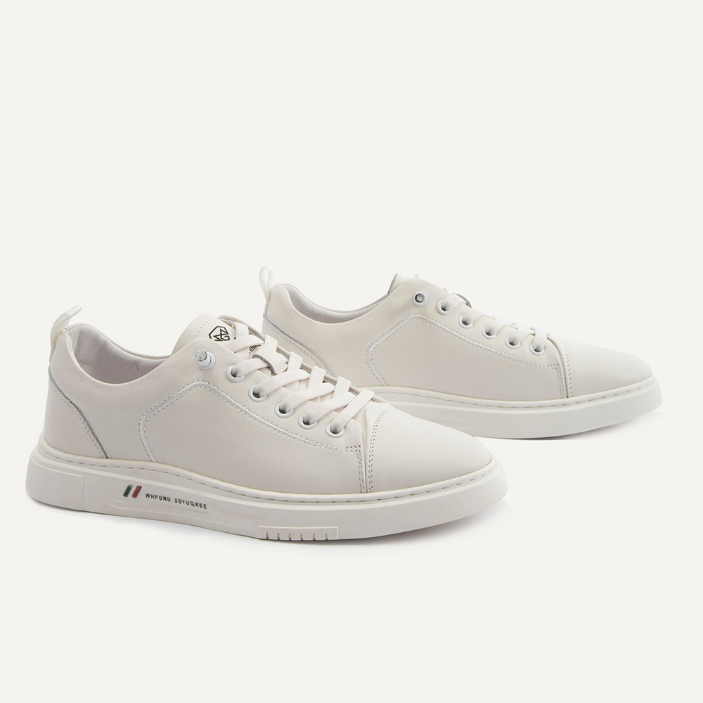 Giày thể thao nam MULGATI Comfy Sneaker da trơn buộc dây - 1599