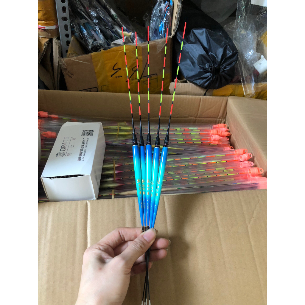 Phao điện câu rô xanh đổi màu và không đổi màu, phao câu đài tải chì 1.4g, 1.7g, 2.1g