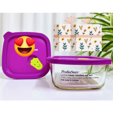 HỘP THỦY TINH Lock & Lock hình vuông 410ml quà tặng từ PediaSure