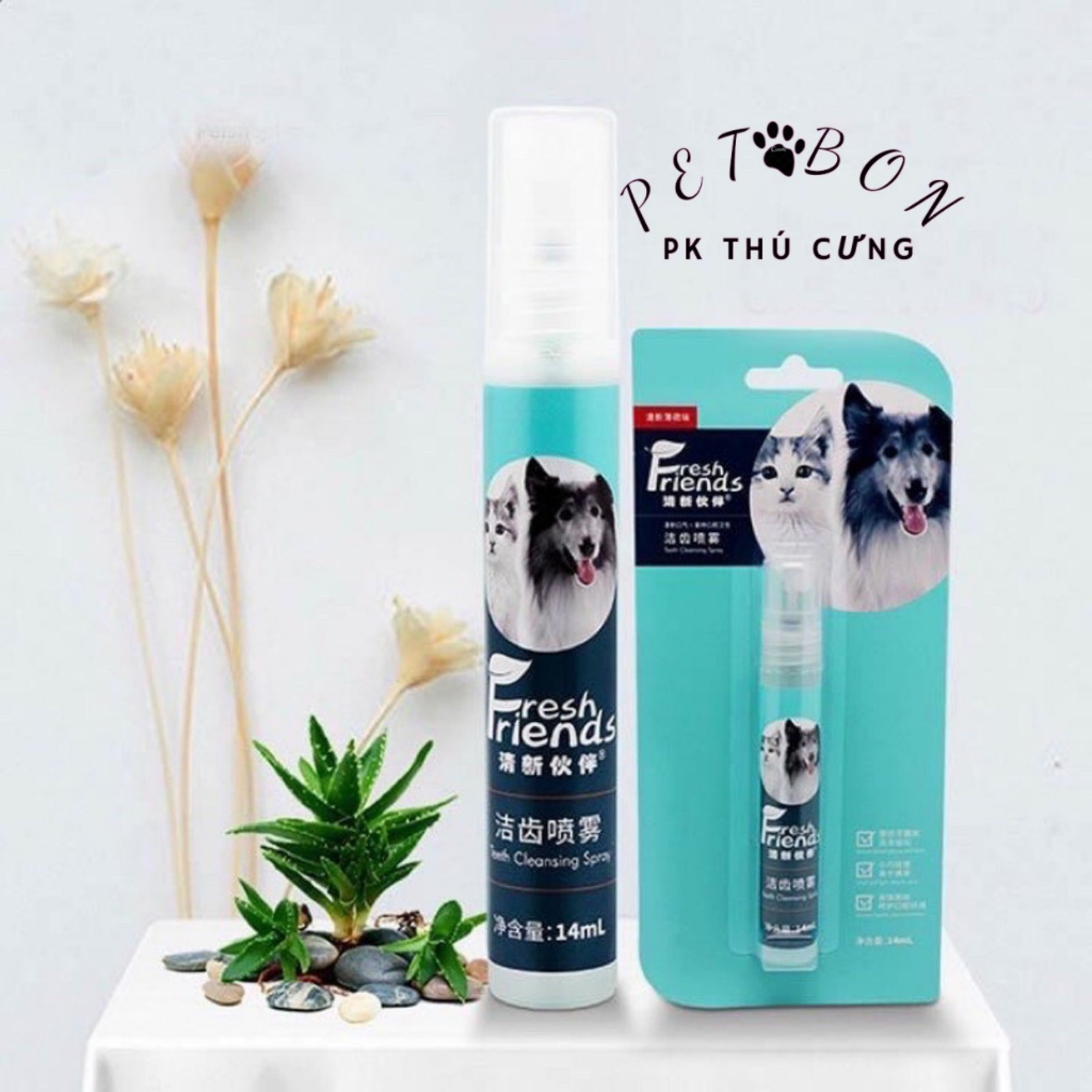 Xịt thơm miệng - diệt khuẩn cho chó mèo Fresh Friend - chống hôi miệng chó mèo