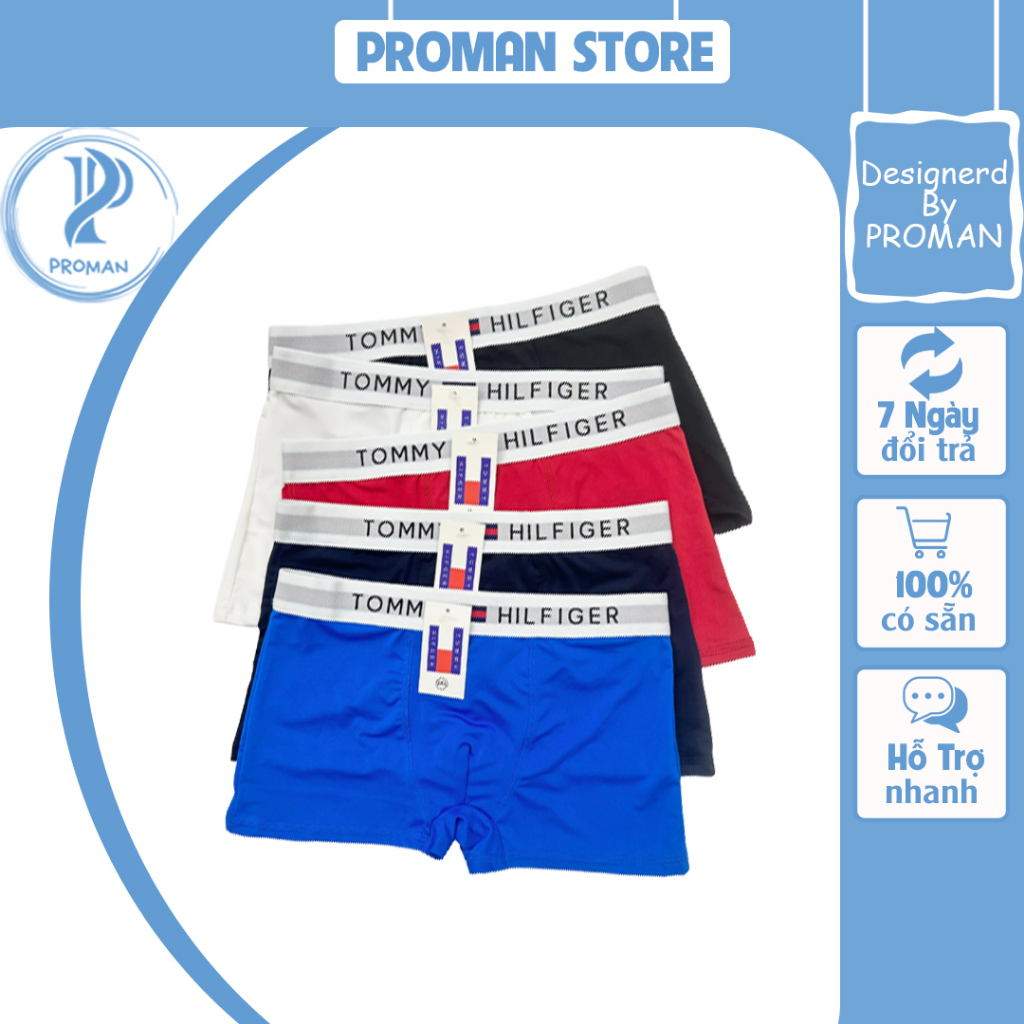 Sịp đùi thun lạnh Tommy - Quần Sịp Nam Đùi Proman Store Thun Lạnh Cao Cấp Co Giãn 4 Chiều Cực Thoáng Khí Kháng Khuẩn