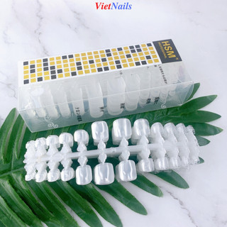 Móng úp chân hsm móng trong phom chuẩn, siêu mỏng, ôm sát móng thật – hộp móng hsm 25 vỉ móng