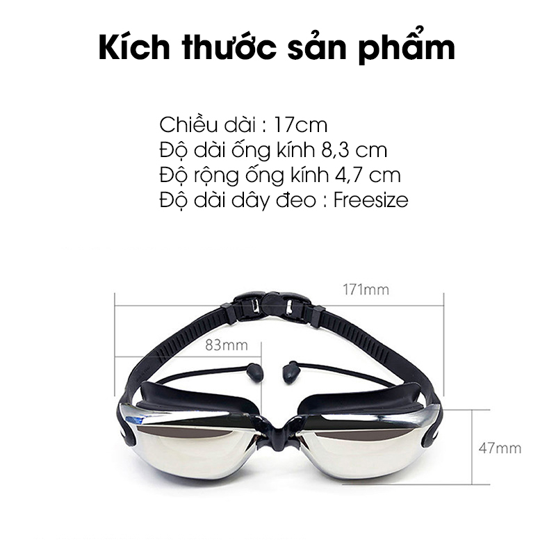 Kính bơi người lớn Sportslink cs a380 tráng gương, chống tia uv, chống sương mờ