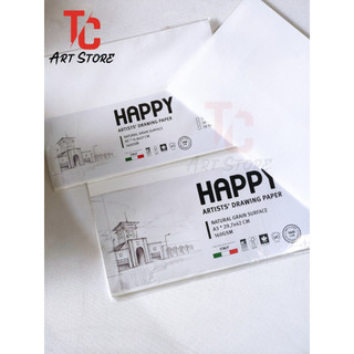 Giấy chuyên vẽ chì, phác thảo - vân giấy mịn, ăn chì - giấy happy 160gsm