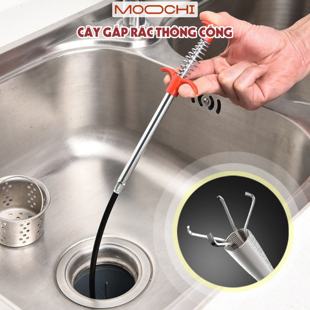 Dây Thông Cống Lò Xo Đa Năng - Dây Thống Cống Dạng Kẹp 3A Hiệu Quả Dài 2M
