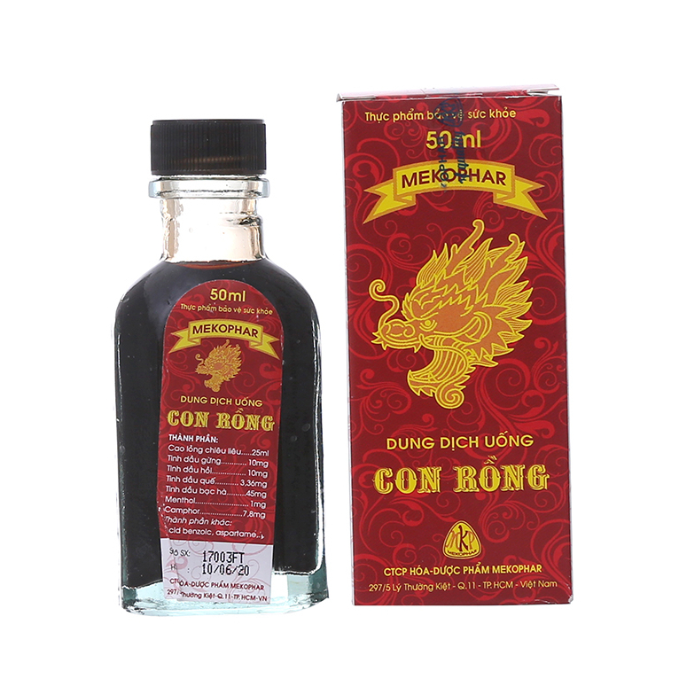 Dung dịch uống Con Rồng hỗ trợ giảm lạnh bụng, đau bụng chai 50ml