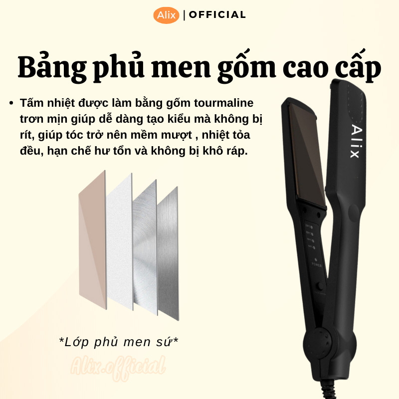 Máy Kẹp Tóc Alix Sử Dụng Cho Mọi Loại Tóc Tạo Kiểu Nhanh Tiện Lợi Dễ Mang Theo