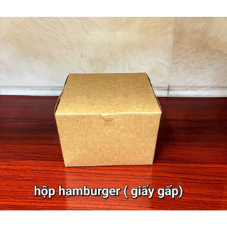 100 cái hộp kraft hamburger (giấy gấp)