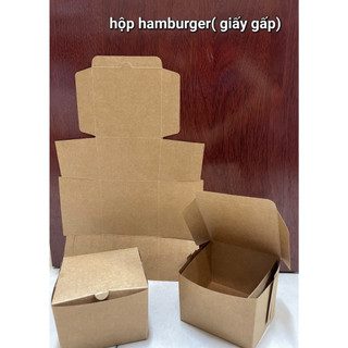 100 cái hộp kraft hamburger (giấy gấp)