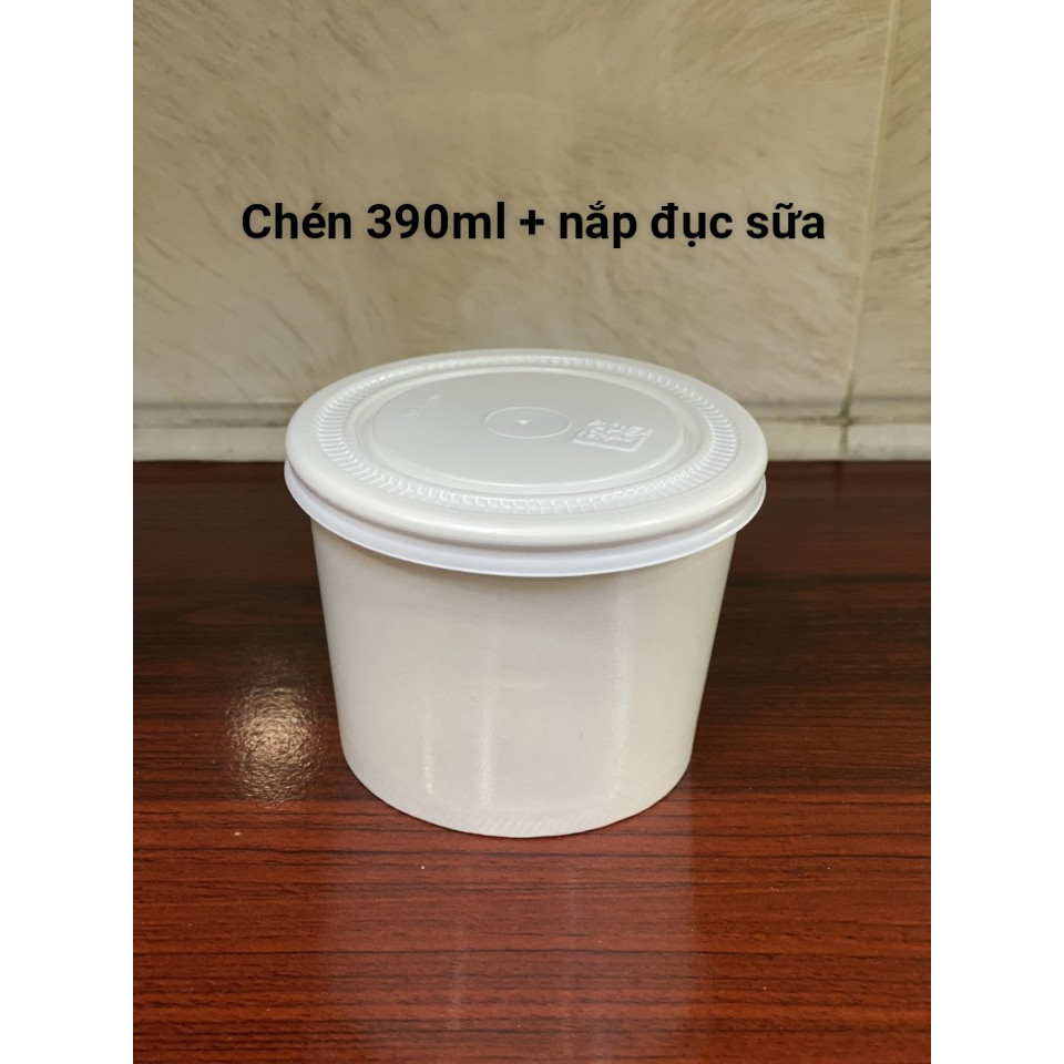 50 cái chén giấy 390ml + nắp PS