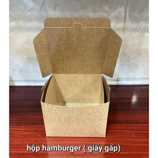 100 cái hộp kraft hamburger (giấy gấp)