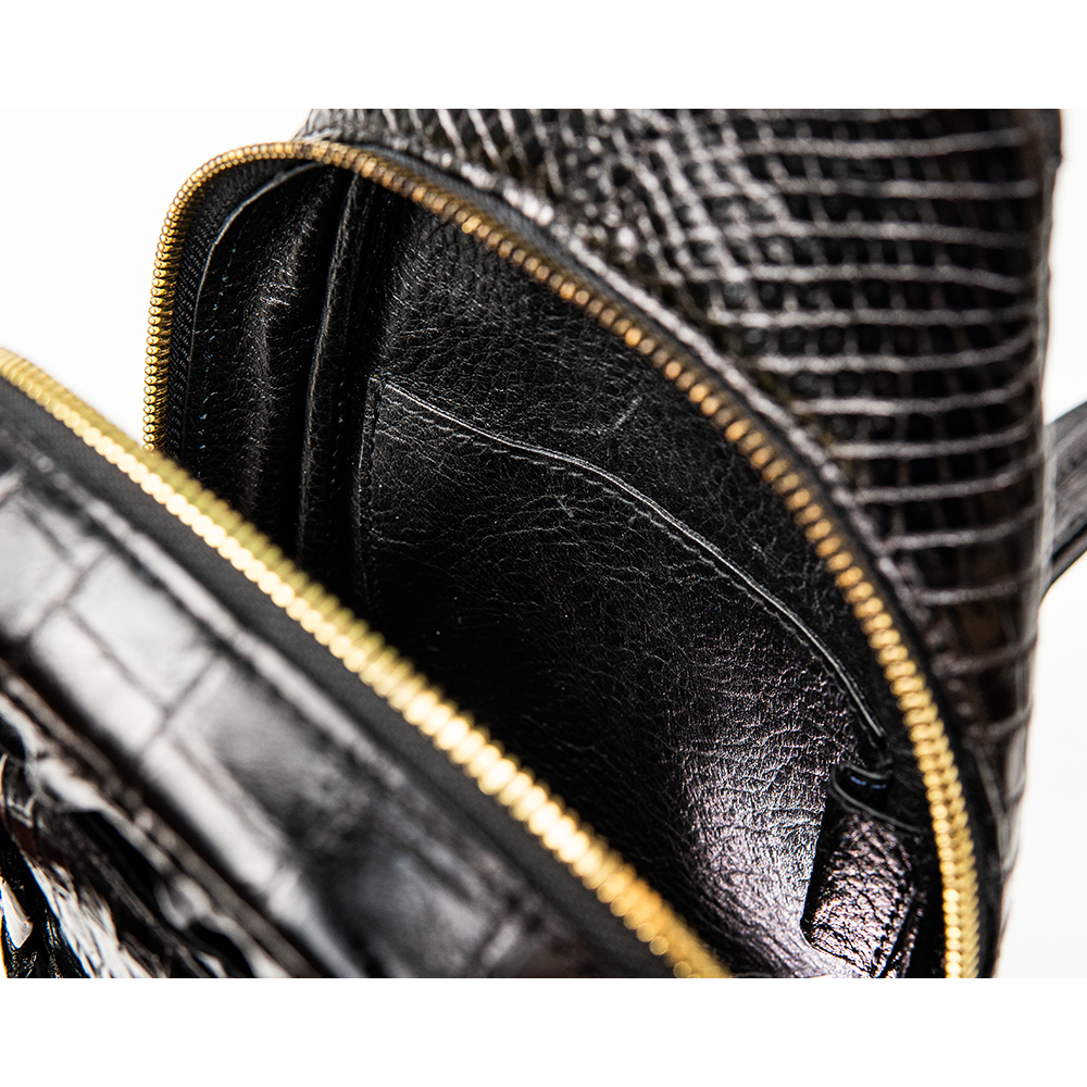 Túi bao tử đeo chéo,da cá sấu thật chính hãng NASANO TA 1703