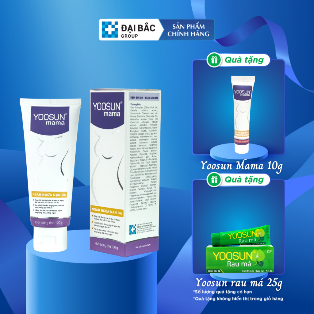 Combo Kem YOOSUN Mama giúp ngăn ngừa và phục hồi rạn da Tuýp 100g