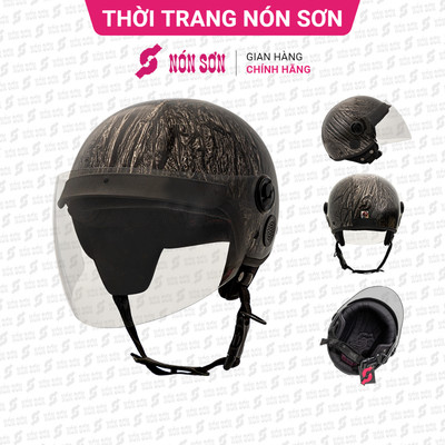 Mũ bảo hiểm 3/4 lỗ thông gió phiên bản mới NÓN SƠN chính hãng MT-ĐN109