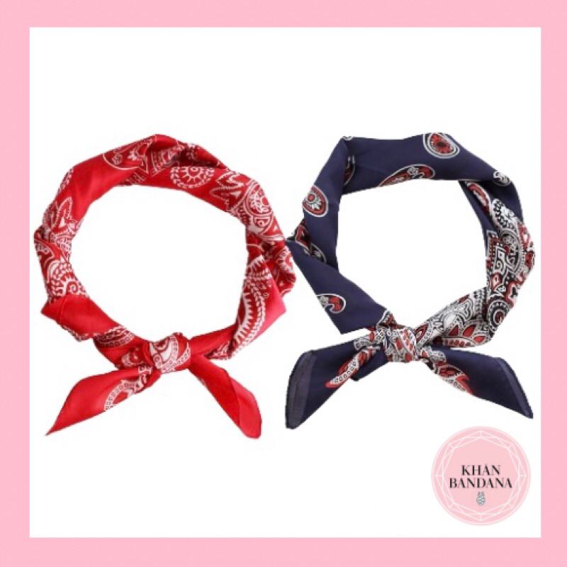 Khăn bandana lụa size 55x55cm - Khăn lụa vuông kiểu lạ