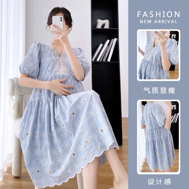 Đầm bầu váy chữ A dáng rộng bigsize