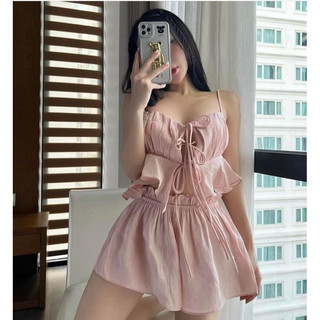 sét đồ ngủ chất lụa xước hàng thiết kế cao cấp