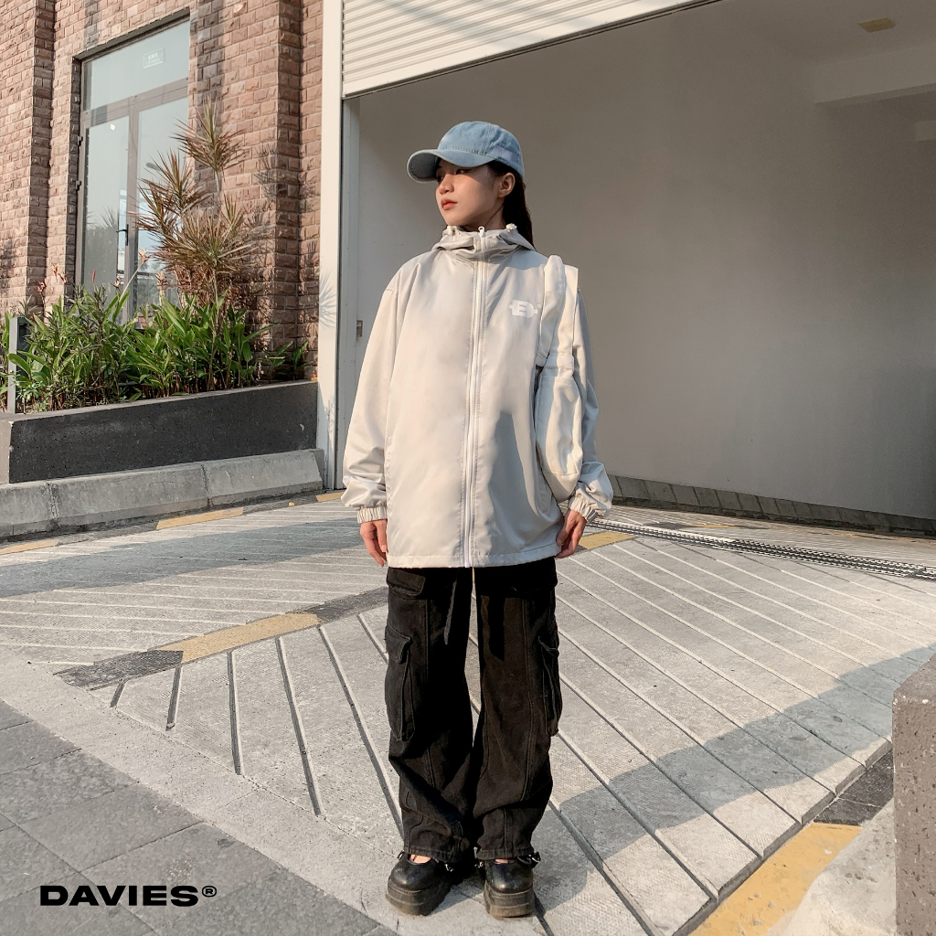 Áo khoác dù nam nữ có mũ local brand DAVIES Hooded Basic Jacket| D25-AK1