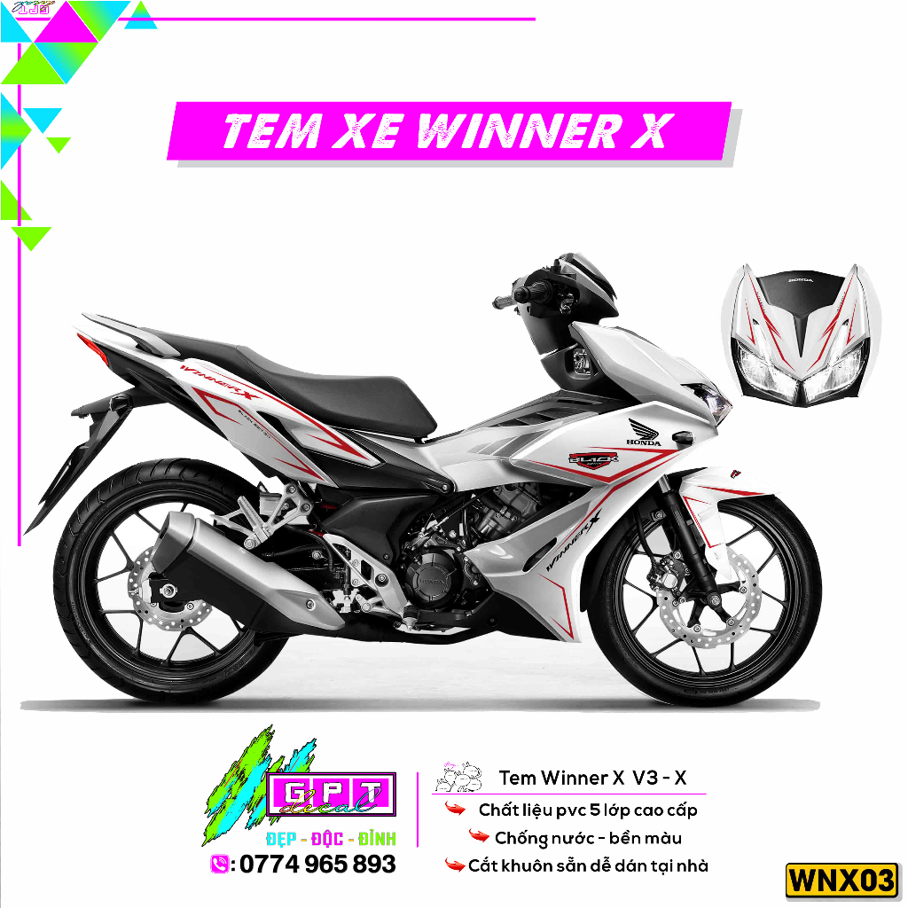 Tem Dán Xe Winner X V2 Mẫu Tem Chỉ Black Edition I 03 I Decal Xe Cao Cấp Bền Màu-Chống Nước- Dễ Dán Tại Nhà