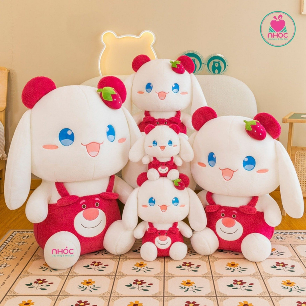 Thú Bông Thỏ Cinnamoroll Hồng Đậm Bông Cao Cấp - NHÓC