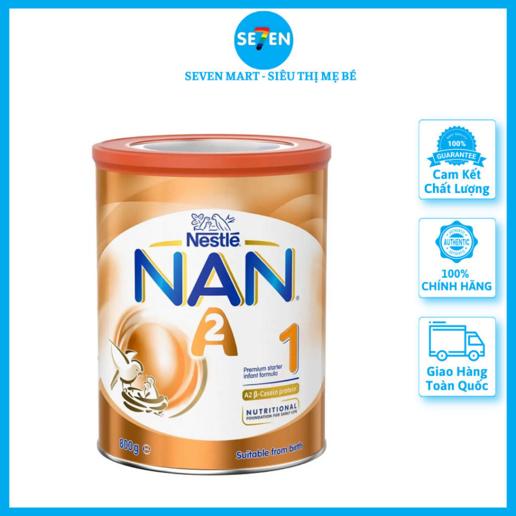 Sữa Nan A2 Số 1, 800g 0 Đến 6 Tháng Úc (Lon) Date 2024