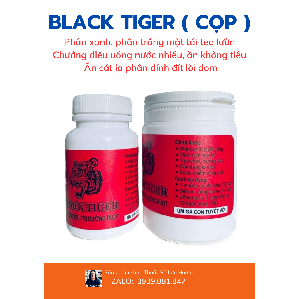 CỌP BLACK TIGER SLH CHUYÊN ĐƯỜNG RUỘT PHÂN XANH PHÂN TRẮNG