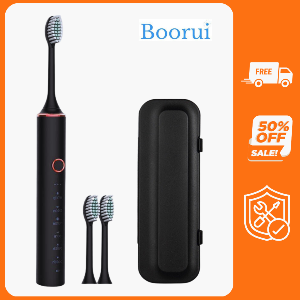 COMBO Bàn chải điện sonic IPX7 chống nước, bền sạc USB và Hộp đựng bàn chải điện du lịch từ tính Levitatio