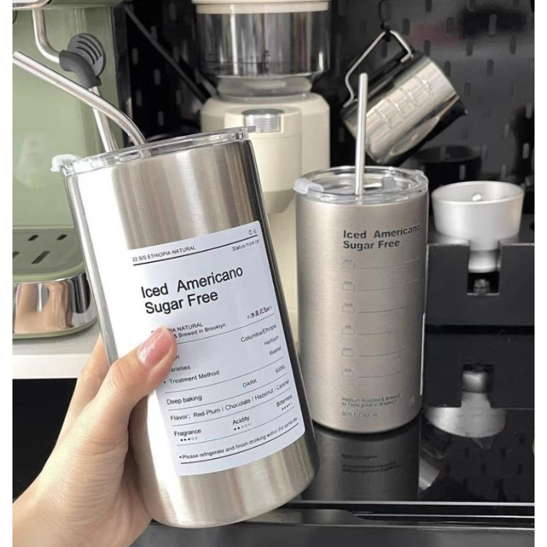 Ly Giữ Nhiệt Coffe Americano Inox 304 Cao Cấp, Ly Cafe Giữ Nhiệt Inox 304 , Cốc Giữ Nhiệt Thể Tích 6