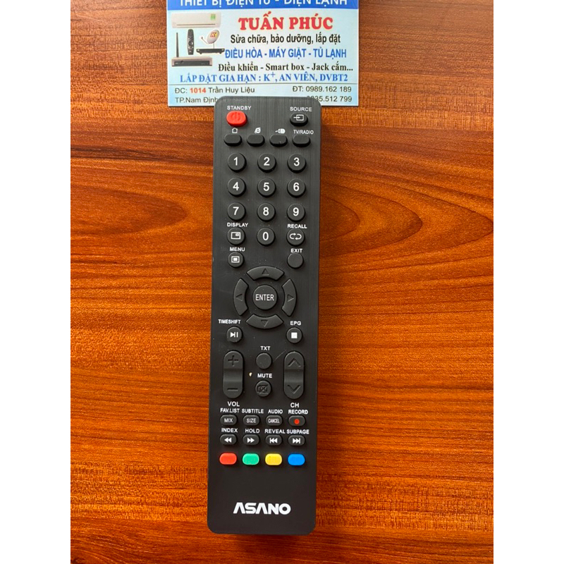 Điều Khiển Tivi ASANZO, Remote tivi ASANZO