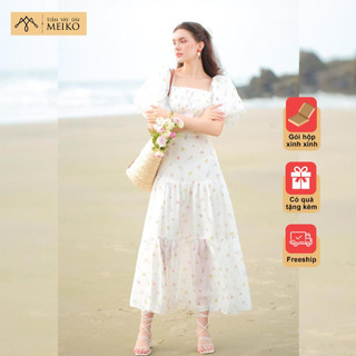 Đầm Hoa Maxi 2 Dây Tay Phồng Có Lớp Lót, Có Ảnh Thật Đi Biển, Đi Du Lịch Siêu Xinh [Gói Hộp Chỉnh Chu]