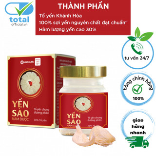 Yến sào Nam Dược - Tổ yến chưng đường phèn, lọ 70ml, bồi bổ sức khỏe, tăng đề kháng, giảm mệt mỏi