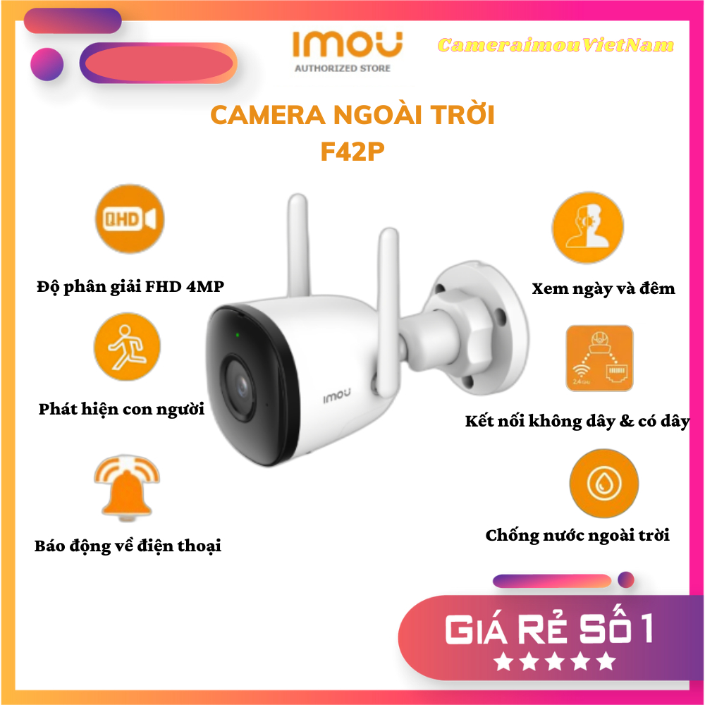 Camera IMOU Bullet 2C 4MP F42P-  Giám sát ngoài trời