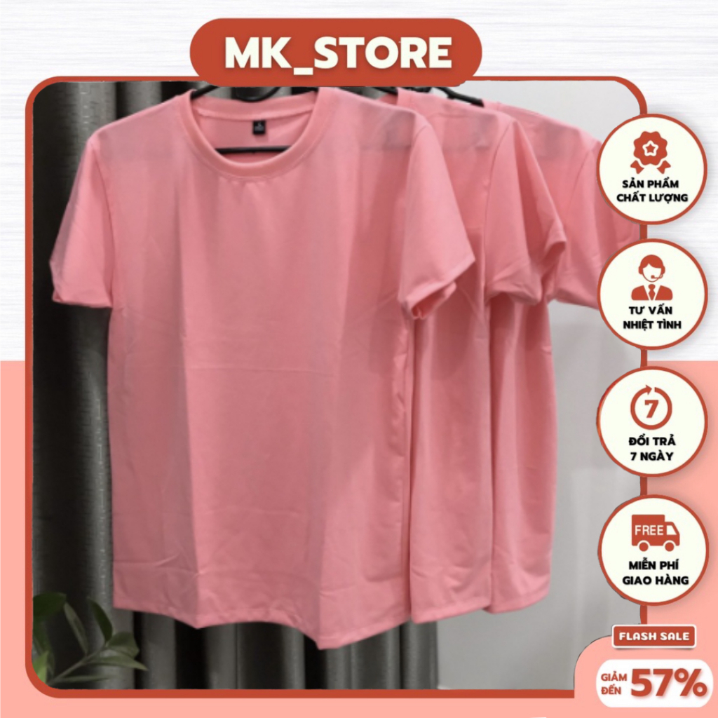 Áo Thun Unisex Hồng dâu trơn Basic (MK) ,Đủ loại size, Vải Cotton mát mịn ,co dãn Tốt ,thoải mái,thoáng mát (TT16)