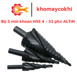Bộ 3 mũi khoan HSS 4 - 32 phủ ALTiN siêu bền