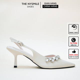 Giày sandal cao gót nữ NySmile 5P mũi nhọn đính đá sang chảnh - The NySmile - KUTIE
