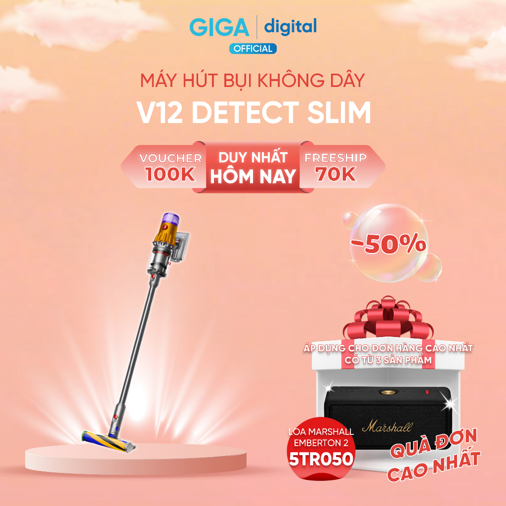 Máy hút bụi không dây Dyson V12 Detect Slim