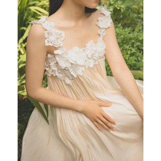 Đầm maxi đính hoa nổi dáng dài cao cấp, mã ss29 - thiết kế độc quyền bởi seeshe