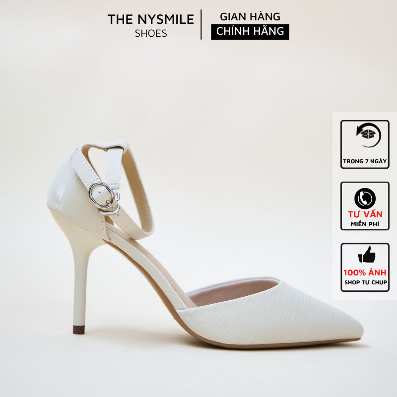 Giày cao gót bít mũi 8cm quai hậu sang chảnh - The NySmile NUNAA