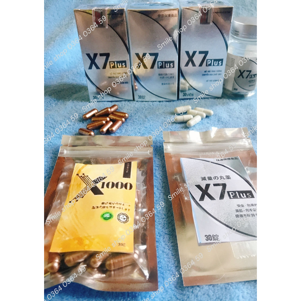 Viên Uống Giảm Cân X7 Plus X1000 Ngân 98 - Giảm 5-15kg sau 1 liệu trình