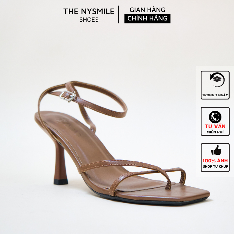 Giày sandal cao gót nữ NySmile 7P quai mảnh xỏ ngón - The NySmile - INTA