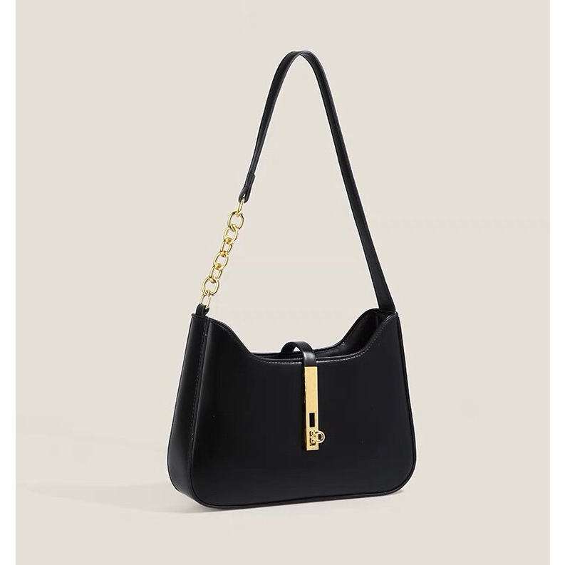 Túi xách nữ đeo vai kẹp nách Ceelyn chất da cao cấp phối khoá vuông thiết kế phù hợp đi làm đi chơi size 22 DT107