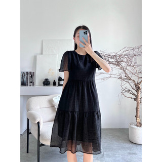 {Giá sale trải nghiệm sp} Đầm babydoll nữ Vintage lụa voan.