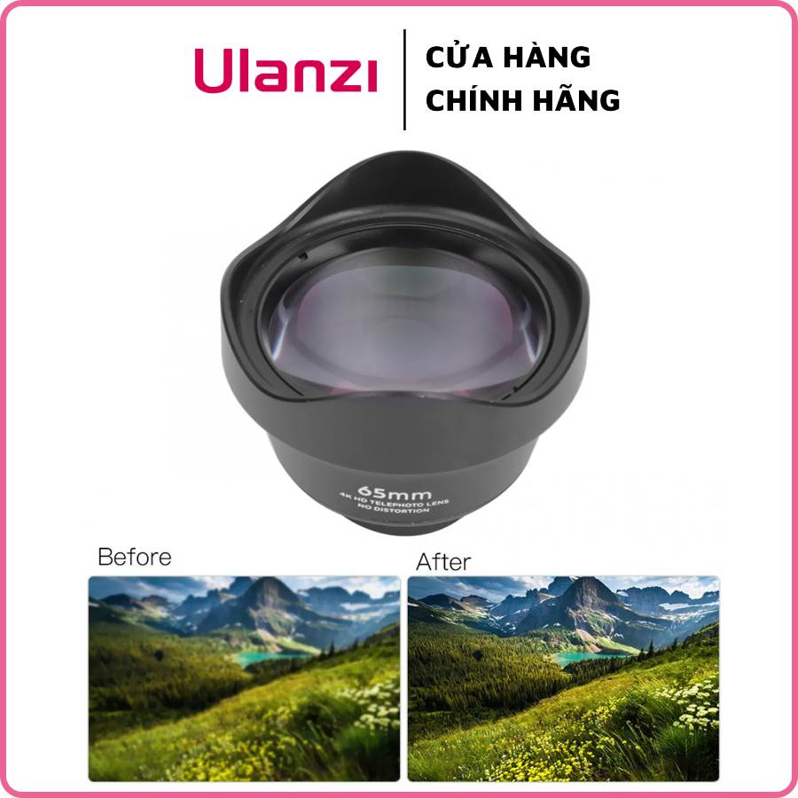 Ống Kính Điện Thoại Ulanzi 65mm 4K HD 2X Telephoto Phone Lens | Hàng Chính Hãng